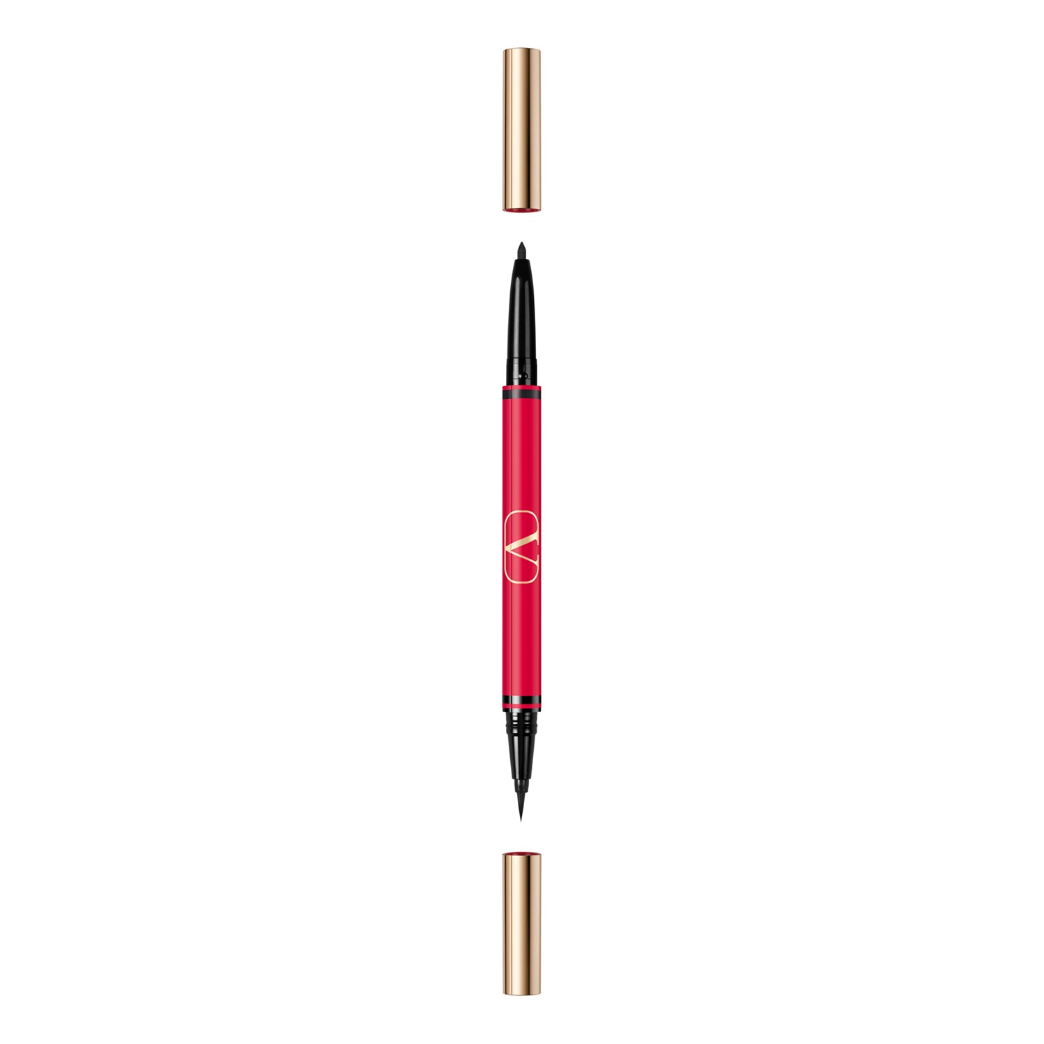 Valentino Make Up - Twin Liner - Dwustronny Eyeliner W Płynie I Kredka Do Oczu Trwałość 16 godz. - Black & Nero - Dla Kobiet